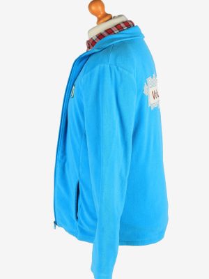 Fleece Jacket Top Full Zip Thermal Vintage Size M Light Blue -SW2735-160679