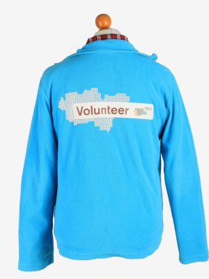 Fleece Jacket Top Full Zip Thermal Vintage Size M Light Blue -SW2735-160680