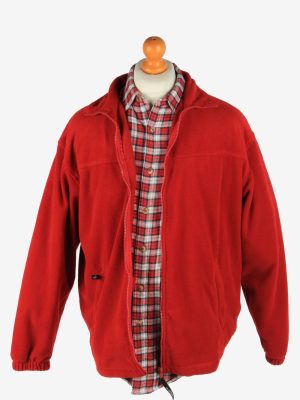 Fleece Jacket Top Full Zip Thermal Vintage Size L Red -SW2737-160690