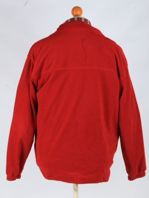 Fleece Jacket Top Full Zip Thermal Vintage Size L Red -SW2737-160692