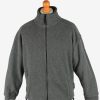 Fleece Jacket Top Full Zip Thermal Vintage Size L Dark Grey -SW2738-0