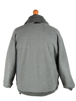 Fleece Jacket Top Full Zip Thermal Vintage Size L Dark Grey -SW2738-160699