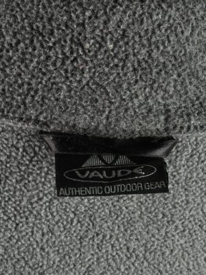 Fleece Jacket Top Full Zip Thermal Vintage Size L Dark Grey -SW2738-160700