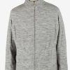 Fleece Jacket Top Full Zip Thermal Vintage Size M Grey -SW2739-0