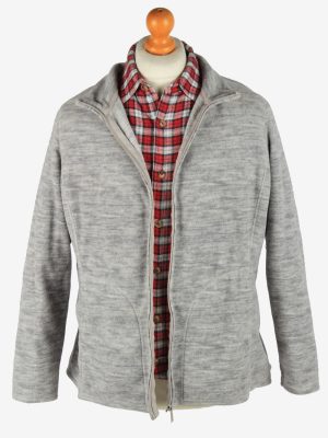 Fleece Jacket Top Full Zip Thermal Vintage Size M Grey -SW2739-160702