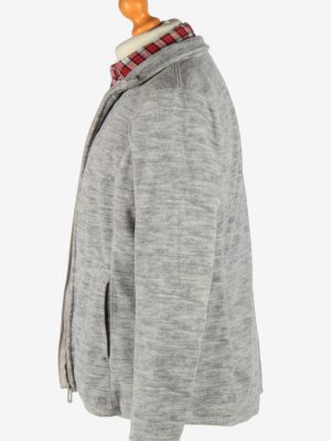 Fleece Jacket Top Full Zip Thermal Vintage Size M Grey -SW2739-160703