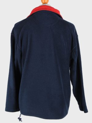 Fleece Tracksuit Top Half Zip Thermal Vintage Size M Navy -SW2745-160740