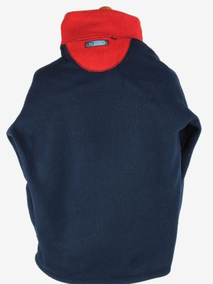 Fleece Tracksuit Top Half Zip Thermal Vintage Size M Navy -SW2745-160741