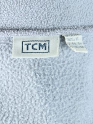 Womens Fleece Tracksuit Top Thermal Vintage Size L Light Blue -SW2756-160808