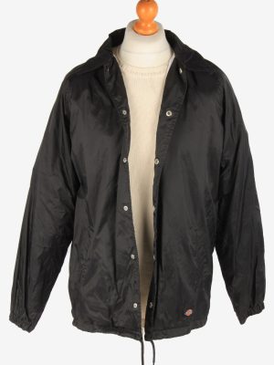 Dickies Mens Waterproof Bomber Jacket Workwear Zip Up Vintage Size S Black C3041-163386
