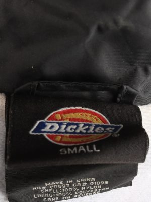 Dickies Mens Waterproof Bomber Jacket Workwear Zip Up Vintage Size S Black C3041-163390