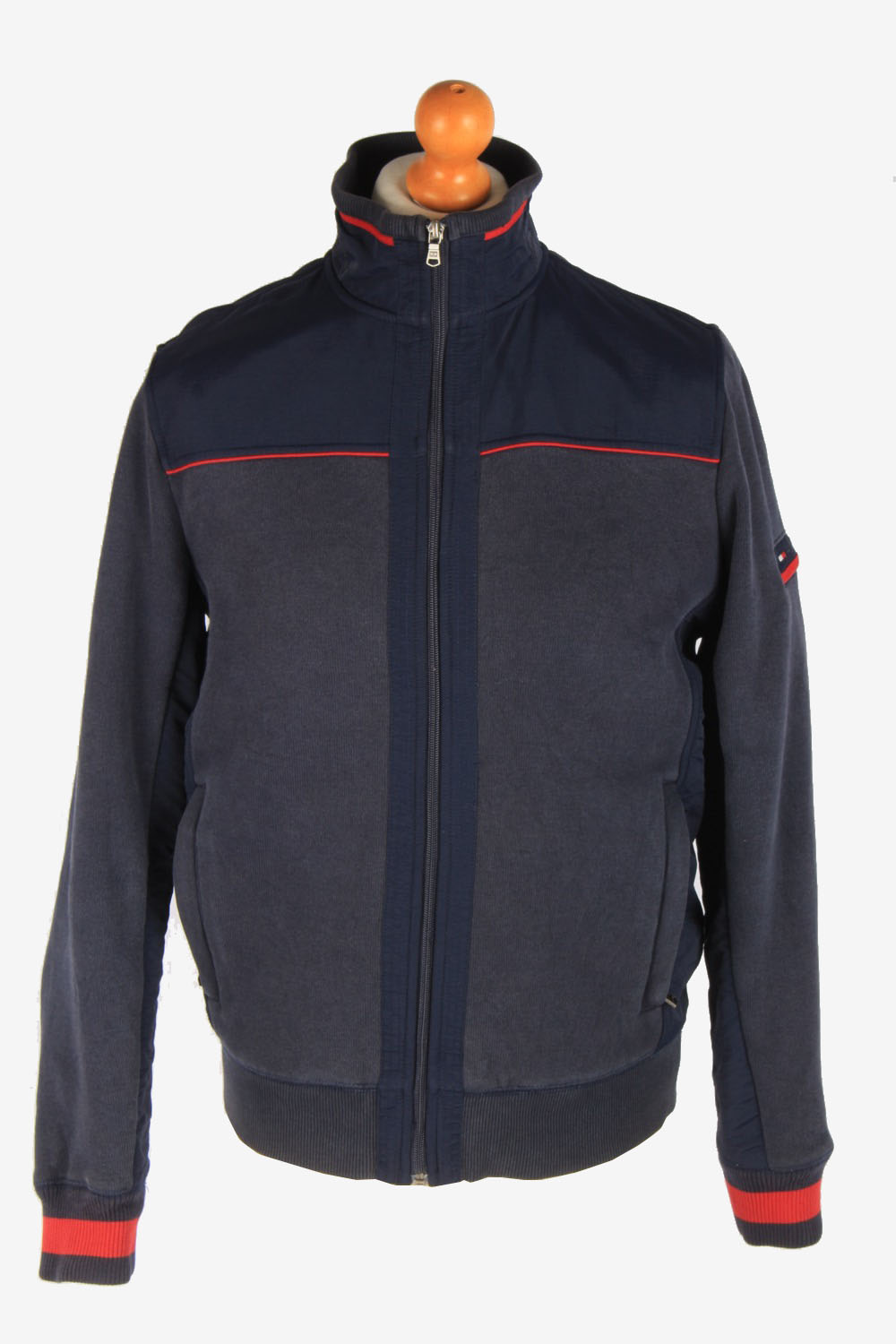 Tommy Hilfiger Mens Jacket Outdoor Knited Vintage Size M Navy