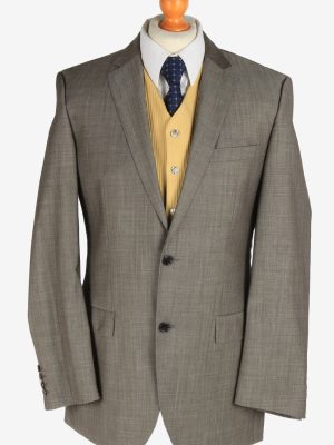 Hugo Boss Mens Wool Blazer Jacket Super 100 Vintage Size L Grey -HT3118-0