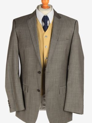 Hugo Boss Mens Wool Blazer Jacket Super 100 Vintage Size L Grey -HT3118-166702