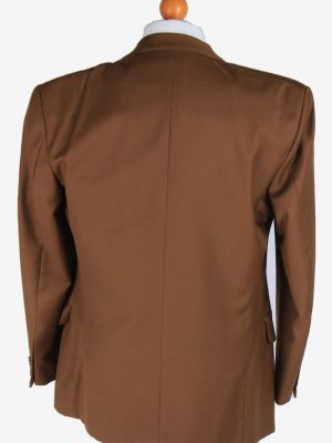 Blazer Jacket Mens Button Up Wool Smart Vintage Size L Brown -HT3132-166788