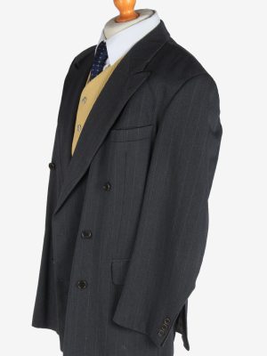 Blazer Jacket Mens Button Up Wool Casual Vintage Size XL Dark Grey -HT3137-166817