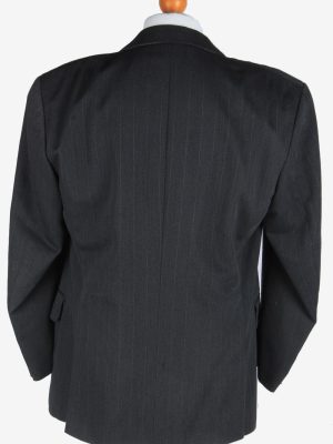 Blazer Jacket Mens Button Up Wool Casual Vintage Size XL Dark Grey -HT3137-166818