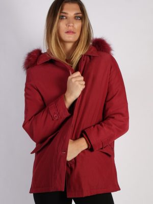 Vintage Frank Aden Multi Pocket Women's Coat 70s Red L