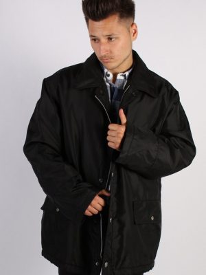 Vintage Hugo Boss Mens Bunny Coat Winter Essentials Black