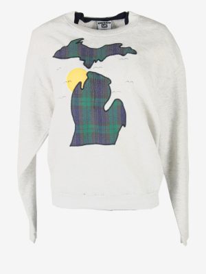 Lee 90s Sweatshirt Printed Vintage Pullover Sports Retro Grey Size L