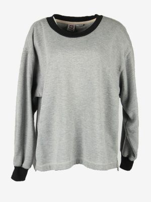 Vintage 90s Sweatshirt Plain Pullover Sports Retro Grey Size XL