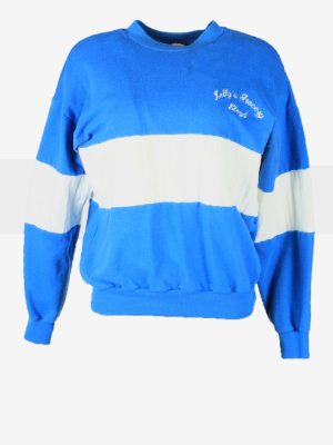 Vintage 90s Sweatshirt Jumper Sports Retro Blue L