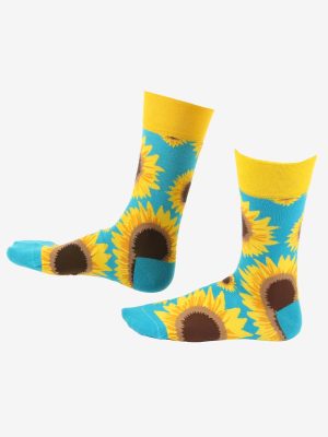 Sunflower Printed Socks Premium Cotton Super-Stretch Funky W/M Unisex Socks
