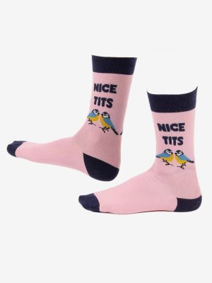 Printed Socks Premium Cotton NiceTits Print Funky Design W/M Unisex Socks