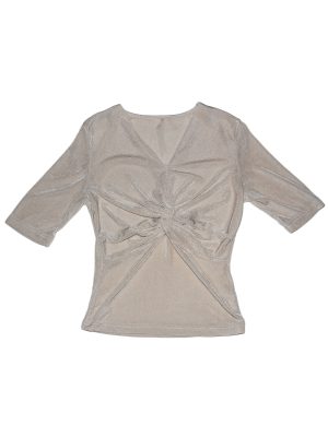 Vintage Y2K Beige No label Party Shirt Size Small