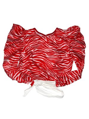 Vintage Red Zebra Stripe Shirt Size Small