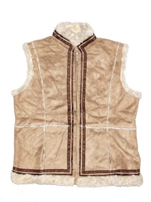 Vintage Afghan Style Woman Waistcoat Y2K 00s Size M