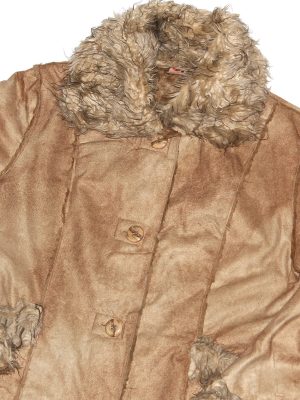 Vintage Afghan Style Woman Coat Y2K 00s Size XXL