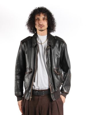 Vintage Leather Jacket Schott NYC Made in USA Rare Size M