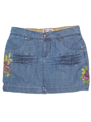 Vintage Y2K 00s Mini Denim Skirt Size W28 L14 35cm