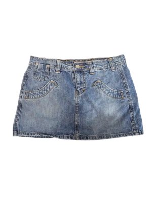 Vintage Y2K Tommy Jeans Denim Short Skirt Waist-29