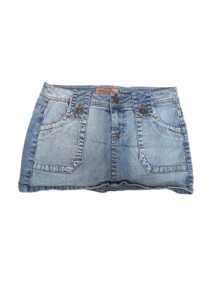Vintage Y2K Paris Blues Denim Short Skirt Waist-28