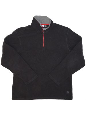 Vintage Fila Fleece Zip Black Men Size L