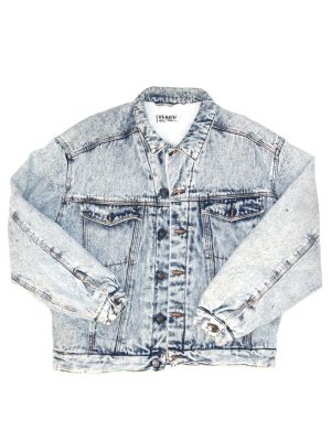 Vintage Sherpa Lined Trucker Denim Jacket BlueDASH Mens Size L