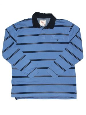 Big Fit Brand Cotton Men Vintage Rugby Long Sleeve Sweatshirt Size XXL