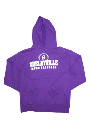 Vintage Sweatshirt Shelbyville Champion Purple Hoodie Size M