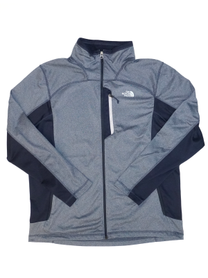 Vintage Sweatshirt The North Face Grey Blue Full Zip Men Size XL