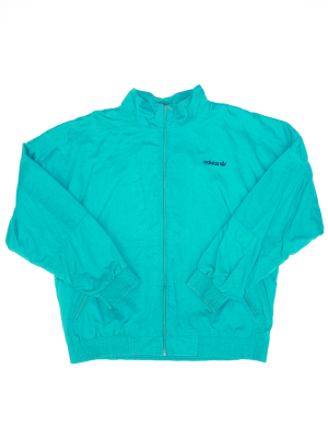 Vintage Sweatshirt Adidas Green Full Zip Size L