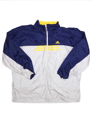 Vintage Sweatshirt Adidas Blue Grey Full Zip Tracksuit Size XL