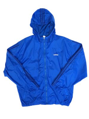 Vintage Adidas Tracksuit Tops Windbreaker Blue Size L