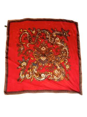 Vintage Y2K Floral Paisley Pattern Scarf 30.5in x 30.5in