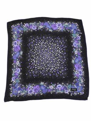 Vintage Antoine Paris Floral Pattern Scarf 33in x 33in