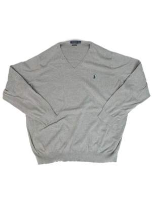 Vintage Knitwear Polo Ralph Lauren Grey Retro Size 2XL