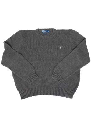 Vintage Knitwear Polo Ralph Lauren Grey Retro Size XXL