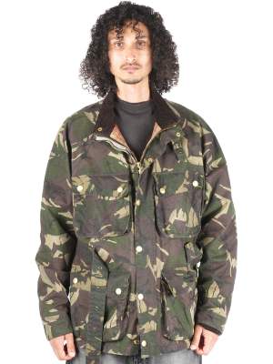 Vintage John Partridge Handmade England Camo Wax Coat Mens Size 3XL fits like XL