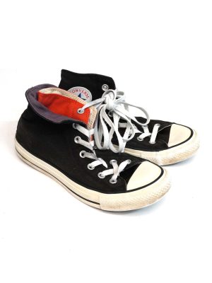 Vintage Converse Black Shoes Men Size UK 6.5